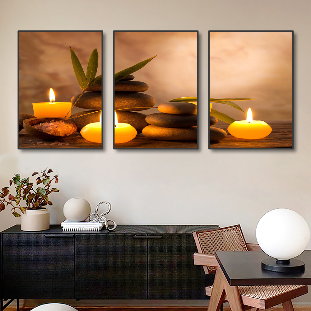 Spa Wellness Images - 3PCS Frameless Canvas Paintings Print Wall