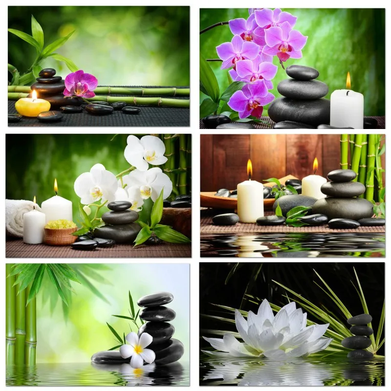 Zen Spa Still Life Canvas Wall - Spa Wellness Images ulasan dan harga
