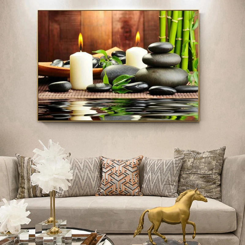 Zen Spa Still Life Canvas Wall - Spa Wellness Images ulasan dan harga