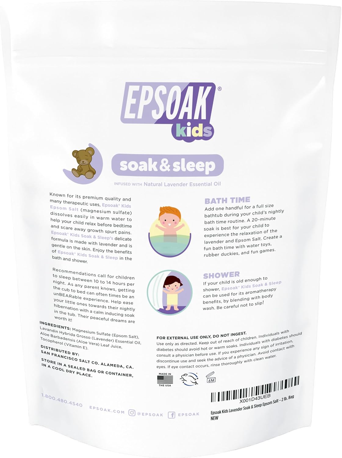 Epsom Salt for Kids 2 lb USP M - Epsom Salt Bag ulasan dan harga